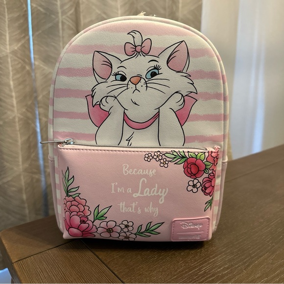 Loungefly Handbags - NWT Loungefly‎ Disney Aristocats MARIE I'm a Lady Mini Backpack Bag